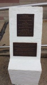 Plaques with poem and acknowlegements